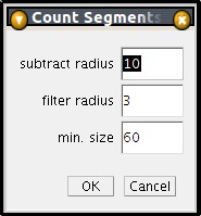 the options dialog of the count segments macro toolset